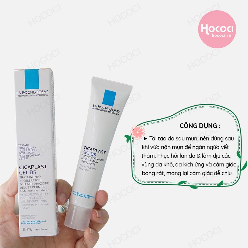 ✅[NỘI ĐỊA PHÁP] Gel B5 La Roche Posay Cicaplas Làm Mờ Sẹo, Phục Hồi &amp; Tái Tạo Da