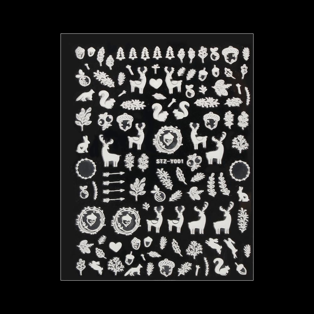 JUNE Miếng Dán Trang Trí Móng Tay Dạ Quang DIY