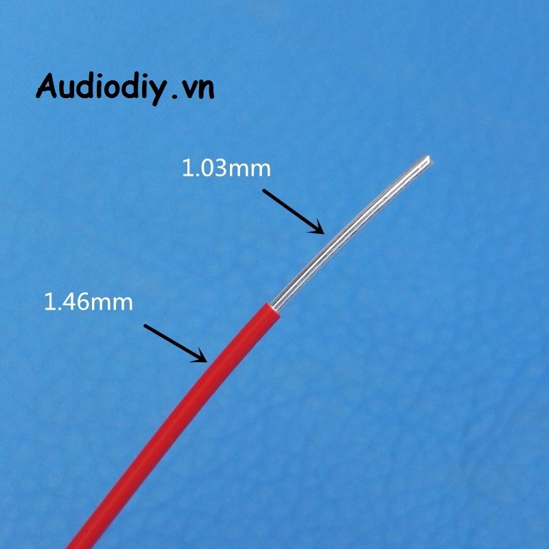 Dây đơn mạ bạc lõi 1mm, vỏ Teflon - Giá 1m