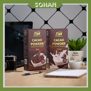 Bột cacao nguyên chất 100% cacao không đường dòng Basic Figo - Sohan Food