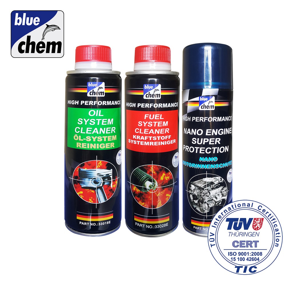 Bộ 3 sản phẩm bảo vệ động cơ xe ô tô xăng Bluechem