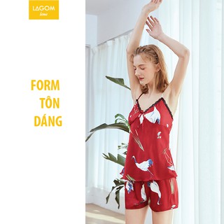 Bộ Ngủ 2 Dây Lụa Cao Cấp Mát, Mềm, Mịn