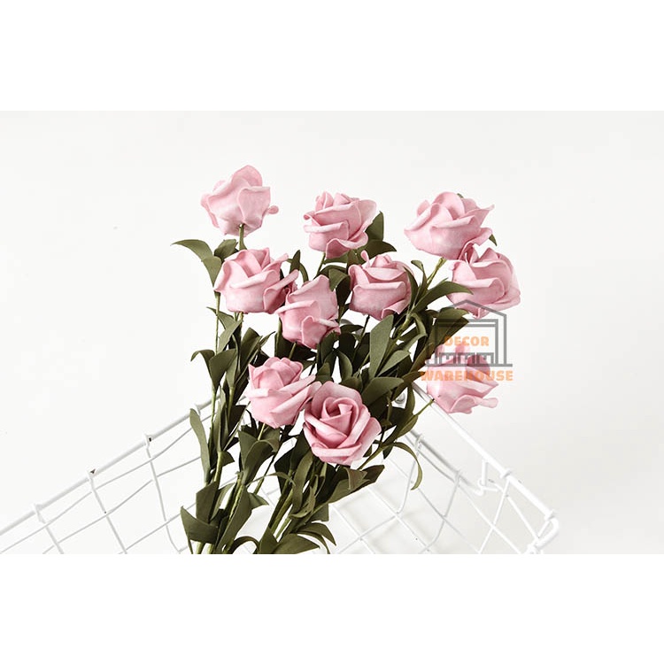 [BÁN SỈ] Hoa hồng giả bông hồng trang trí bàn làm việc, bàn học phòng ngủ phòng khách VINTAGE nhiều màu xinh tươi giá rẻ