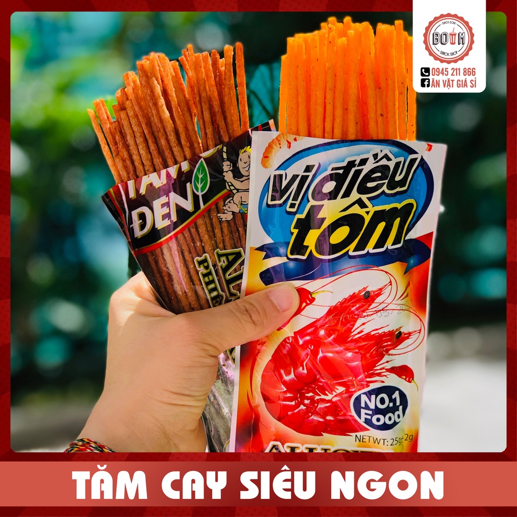 Tăm Cay Siêu Ngon Tăm Cay Đen Vị Điều Tôm Món Quà Tuổi Thơ
