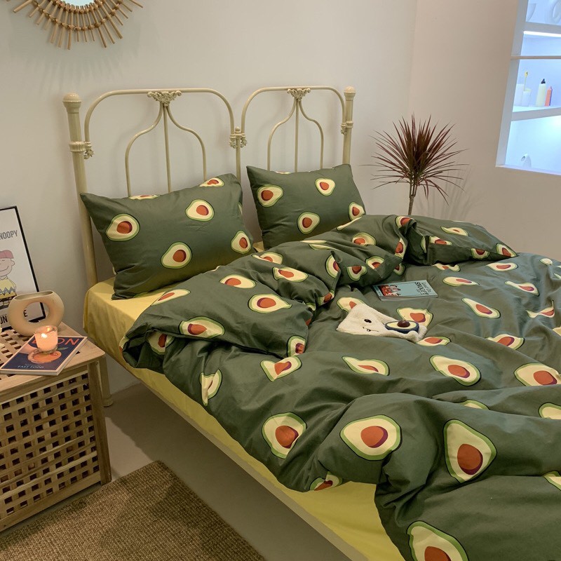 SÉT 5 MÓN CHĂN GA GỐI POLY QUẢ BƠ PP