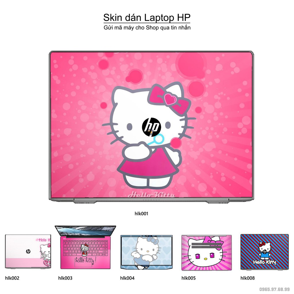 Skin dán Laptop HP in hình Hello Kitty (inbox mã máy cho Shop)