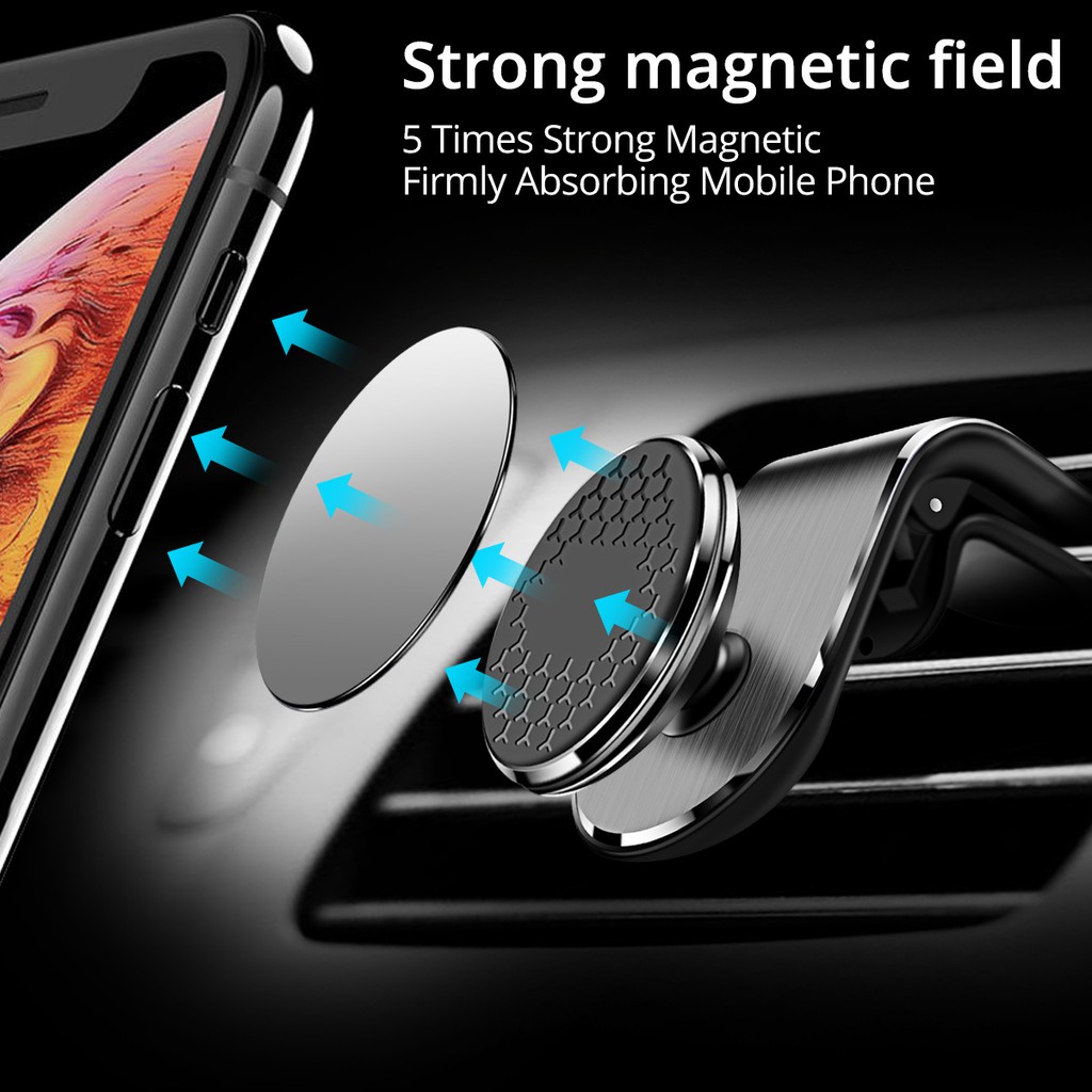 Giá đỡ điện thoại Ankndo từ tính gắn lỗ thông gió xe hơi cho iPhone Huawei | BigBuy360 - bigbuy360.vn
