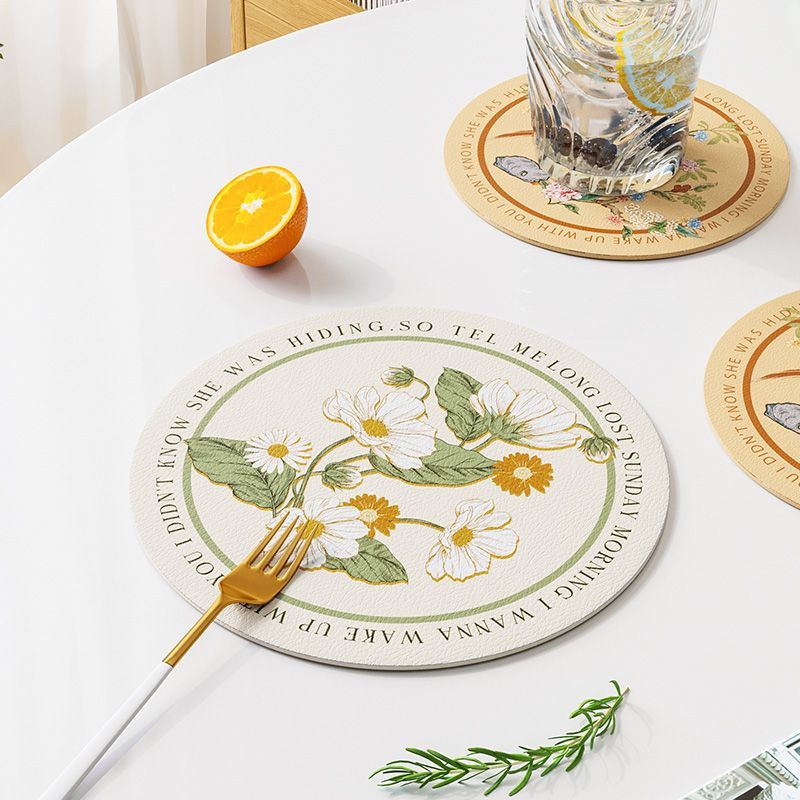 Tấm Lót Bàn Ăn Chất Liệu Da Cao Cấp Cách Nhiệt Chống Thấm Nước / Dầu / Bỏng Tiện Dụng