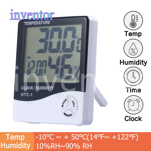 Đồng hồ đo nhiệt độ, độ ẩm, thời gian thực HTC1 có đầu cảm biến nhiệt bên ngoài