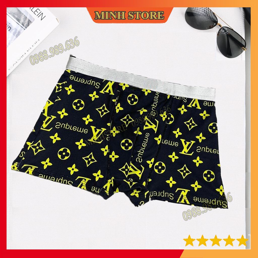 Quần lót nam thun lạnh, Sịp đùi nam Boxer thun lạnh IN hình cao cấp họa tiết hoạt hình Doreamon SIH01 MS66