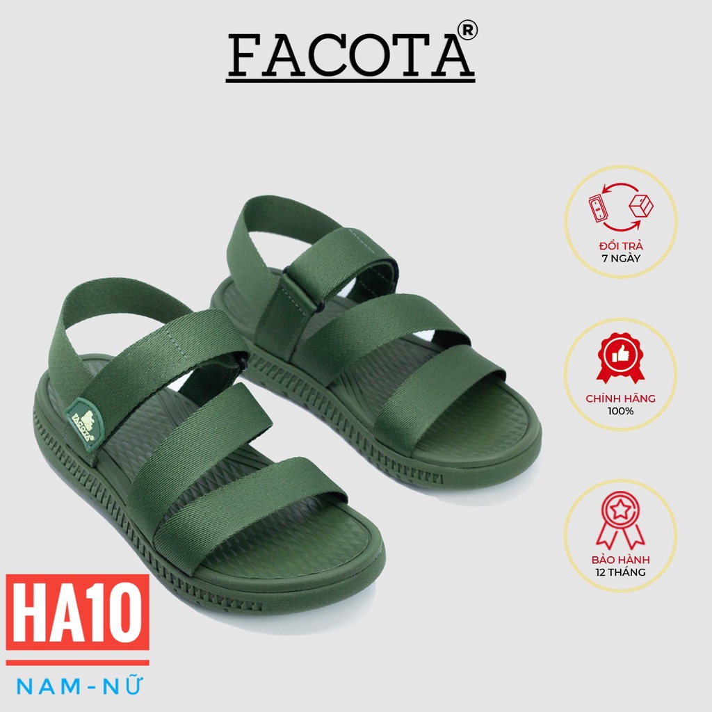 Giày sandal nam thể thao Chính Hãng Facota Sport HA10 quai dù