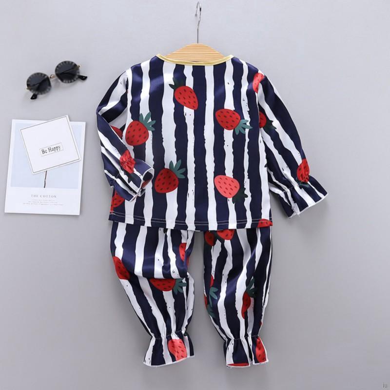 Bộ Đồ Ngủ Pijama Dài Tay In Họa Tiết Hoạt Hình Cho Bé