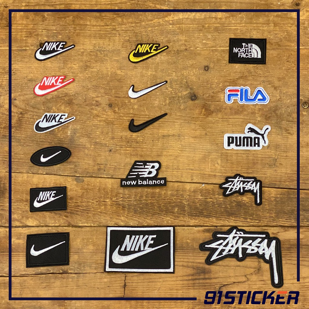 Sticker ủi logo các hãng thời trang dùng ủi lên quần áo, đồ jeans, phụ kiện