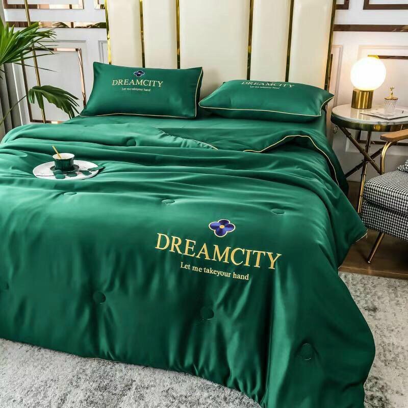 Bộ 4 chăn ga và vỏ gối lụa Tencel Dreamcity