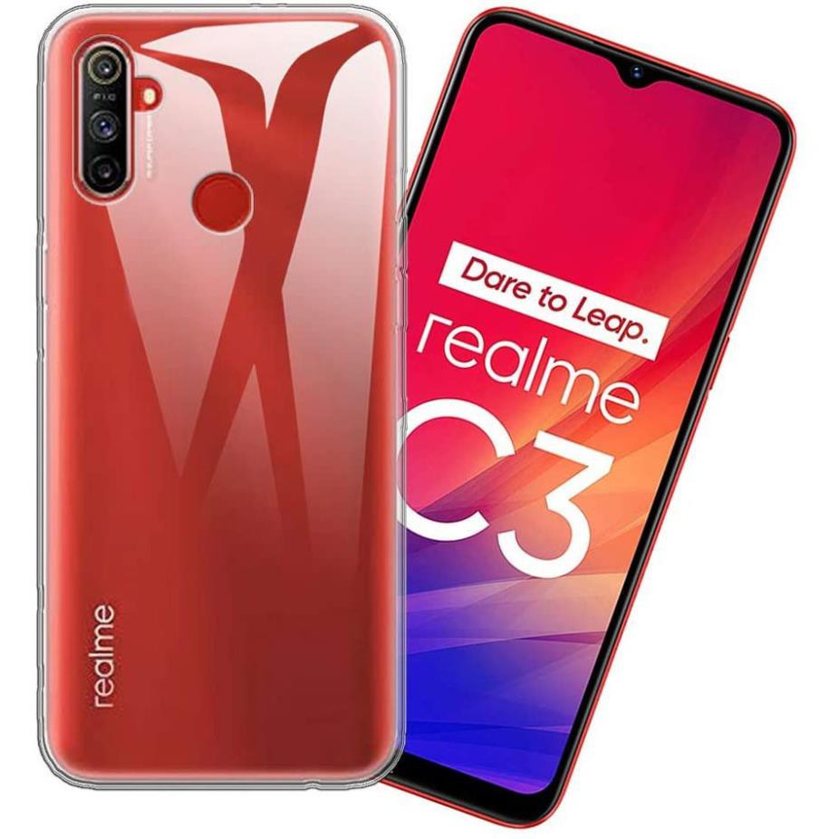 Ốp lưng silicon dẻo trong suốt cho Realme C3 mỏng 0.6mm chính hãng Ultra Thin