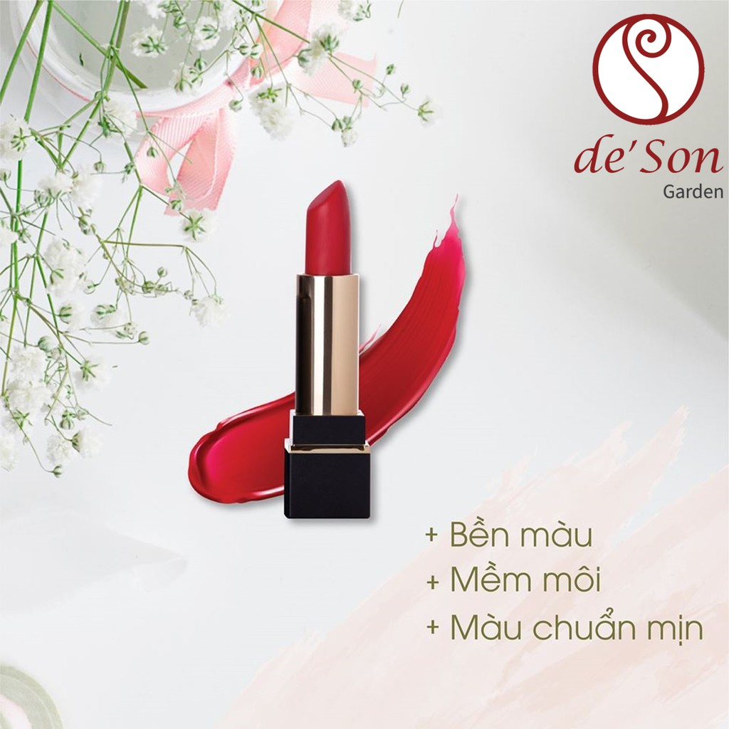 Son Thỏi Lì Handmade Passion Luxury Matte De' Son Garden Lipstick Không Chì Siêu Lì 5g