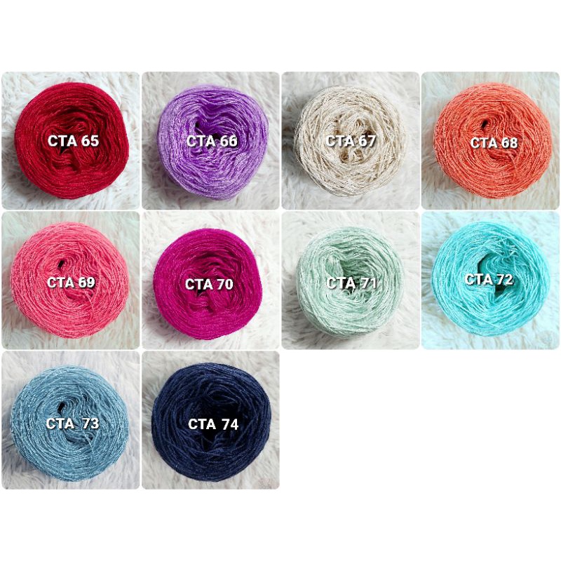 [1-32] Sợi Cotton Shine màu trơn se 0.8mm, đan móc áo mùa hè