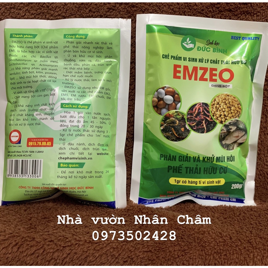 EMZEO – CHẾ PHẨM VI SINH GIÚP PHÂN HỦY VÀ KHỬ MÙI HÔI CHẤT THẢI HỮU CƠ