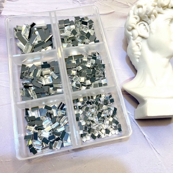 Đá Chân Bằng Set 6 Mix Mẫu Mix size Chữ Nhật - Vuông, Đá Khối Chân Bằng