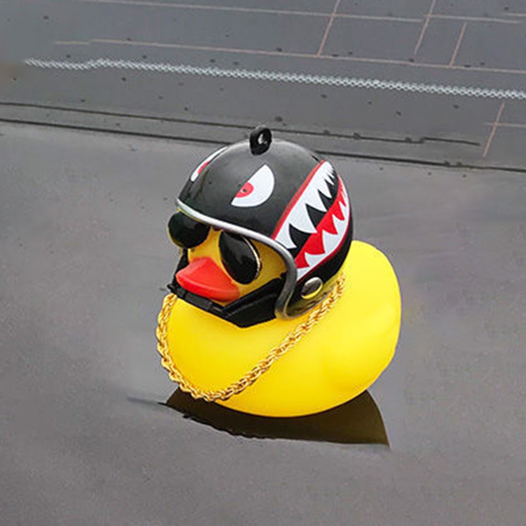 Mô Hình Chú Vịt Đội Mũ Bảo Hiểm Màu Vàng Phản Quang Dễ Thương