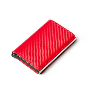 Ví Đựng Thẻ Ngân Hàng 5 / 8 Ngăn Tiện Dụng RFID Blocking Credit ID Business Card Holder Carbon Fiber Slim Mini Short Wallet Women Purse Fashion Clutch Bag