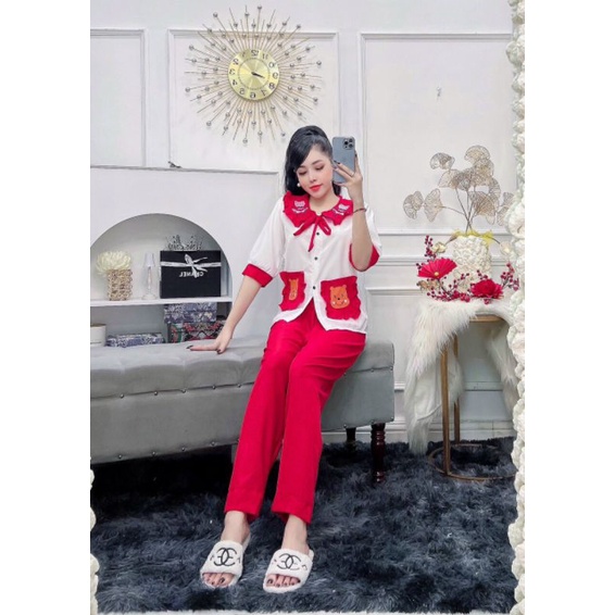 đồ bộ tiểu thư gấu đáng yêu