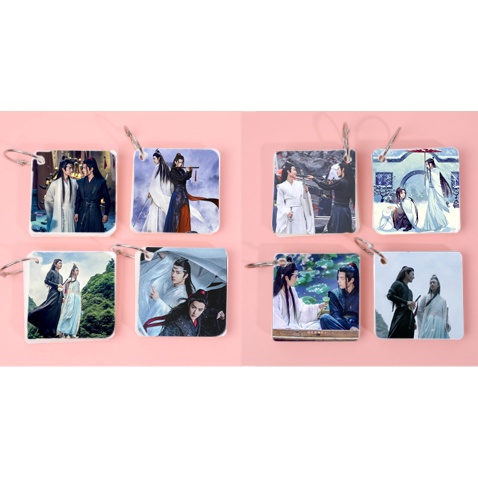 Sổ note flashcard trần tình lệnh FCT39 tiêu chiến vương nhất bác MDZS mèo đeo nơ