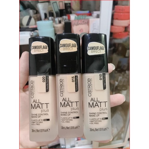 Kem Nền Catrice All Matt Plus Shine Control Make Up 18h