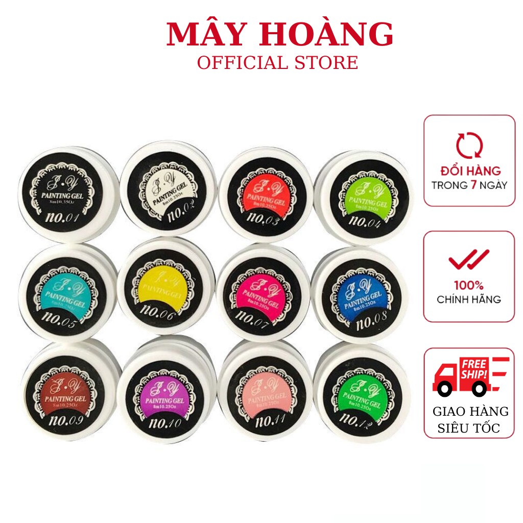 Gel vẽ nail , vẽ móng 12 màu siêu đặc