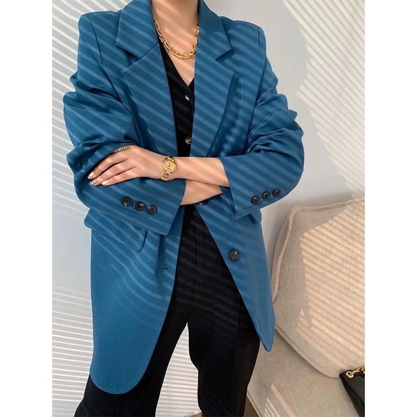 Áo Blazer- Áo Vest Dáng Suông 2 Lớp Hàng Thiết Kế Thương Hiệu Quynh Design