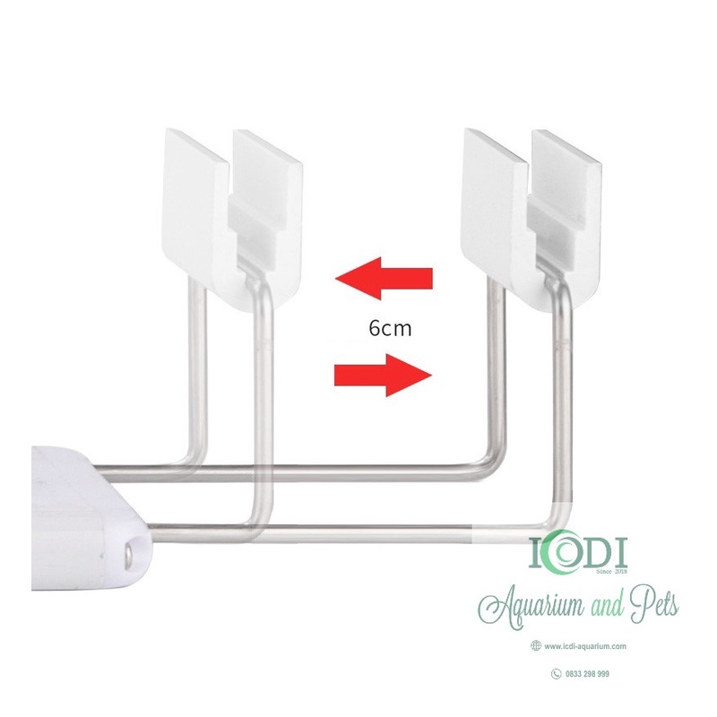 Đèn Bể Cá LED Máng Nhựa Trắng Ánh Sáng Trắng Và Đổi Màu RWB 20-60cm