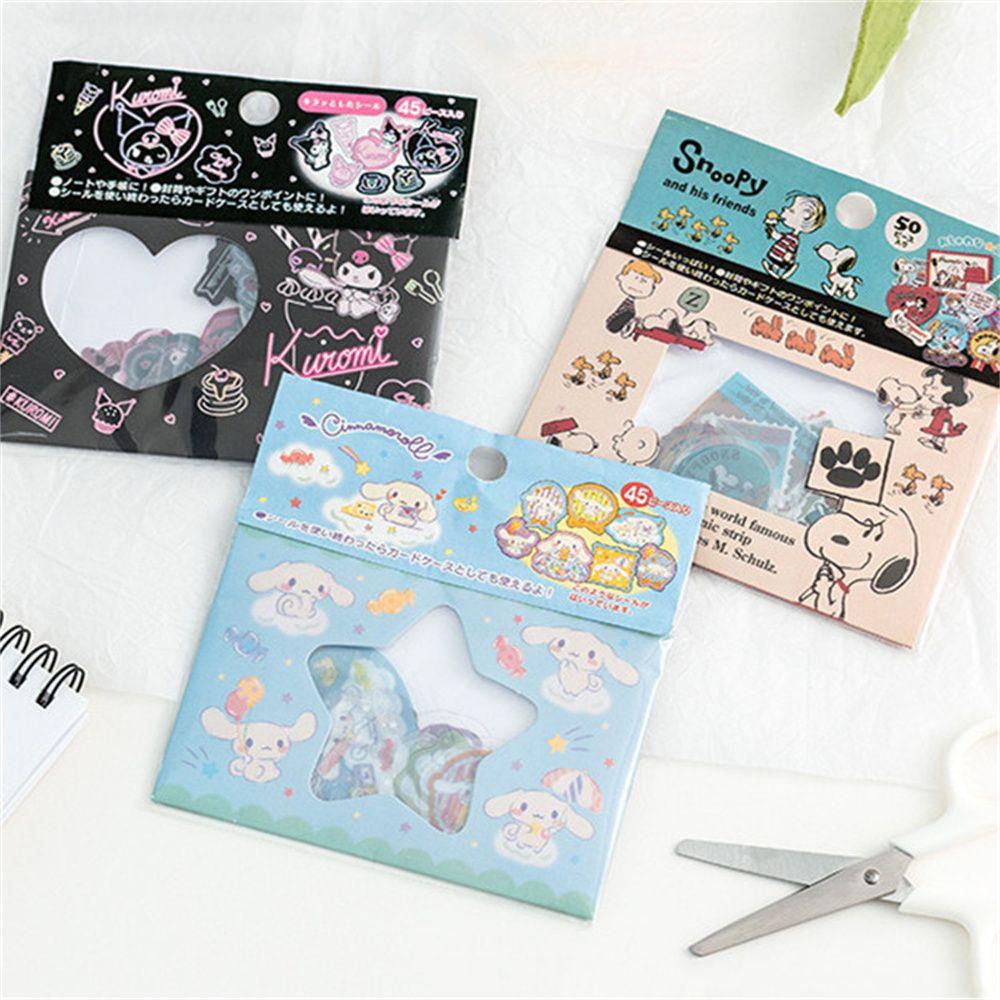 Set 45 Sticker Hoạt Hình Dán Trang Trí Nhật Ký