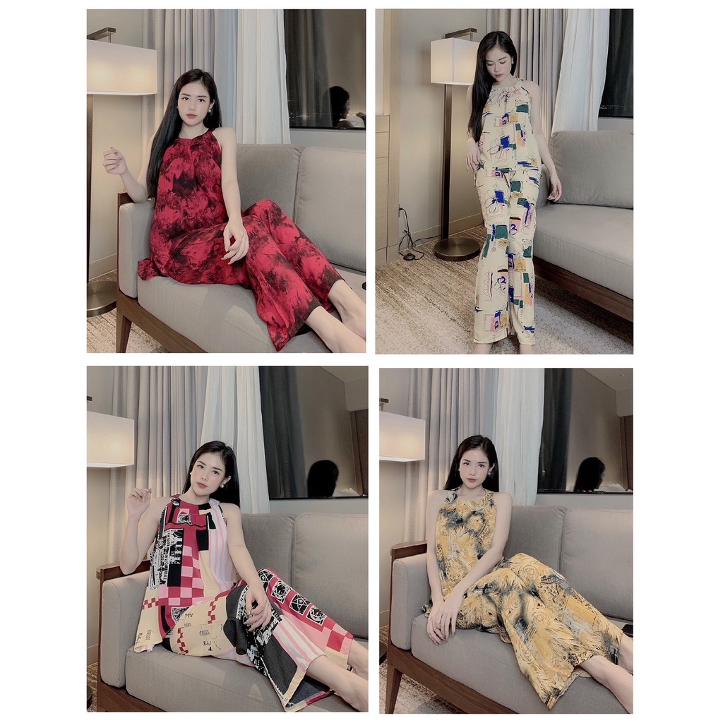 Đồ Bộ Cổ Yếm - Lụa Mai Ngô