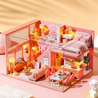 Mô hình nhà búp bê diy doll house miniature_ tặng tấm che bụi + keo - ảnh sản phẩm 3