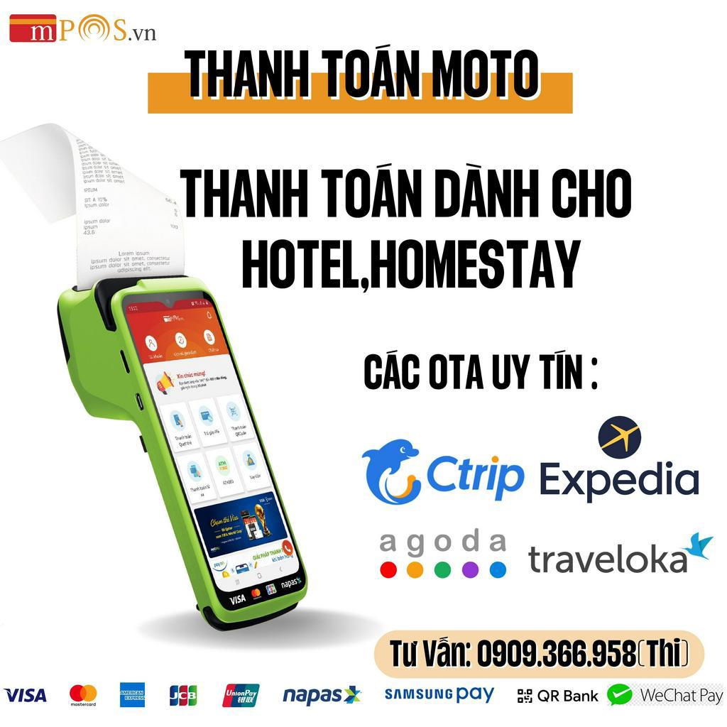 Máy Cà Thẻ/Quẹt Thẻ Mpos Hỗ Trợ Thanh Toán Mọi Loại Thẻ QR Code POS Có thanh toán MOTO SmartPos Pro