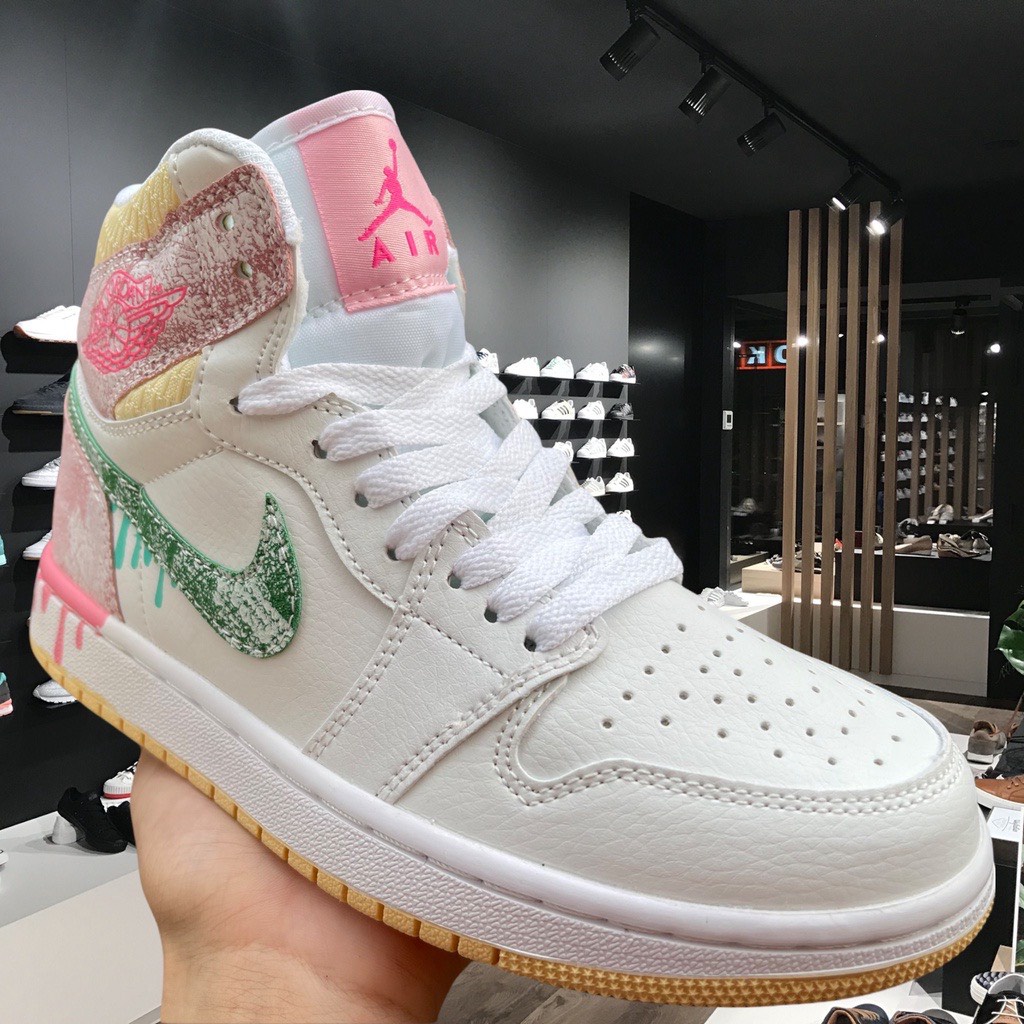 Giày thể thao AF1 Shadow Hồng Hồng Cổ cao , Air Jordan 1 JD 1 Low Hồng Full Box Full Bill 1.1 | BigBuy360 - bigbuy360.vn