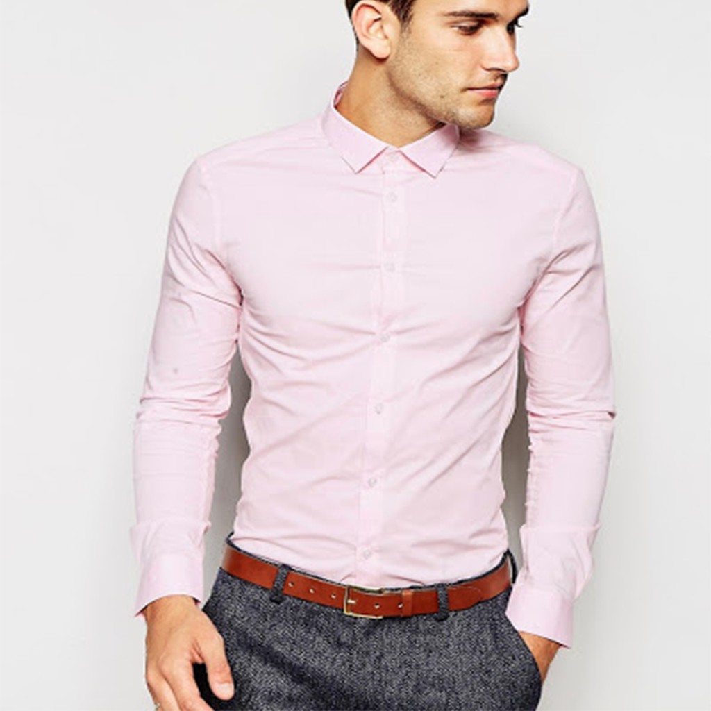 Áo Sơ Mi Nam Dài Tay Hồng Nhạt  ĐẸP, Hàng Cao cấp mềm mịn [ Giá cam kết rẻ nhất ] | BigBuy360 - bigbuy360.vn