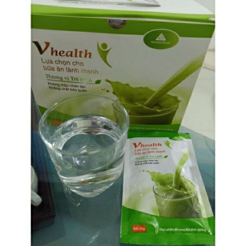 Vhealth ( Bột trà xanh)- Lựa chọn cho bữa ăn lành mạnh