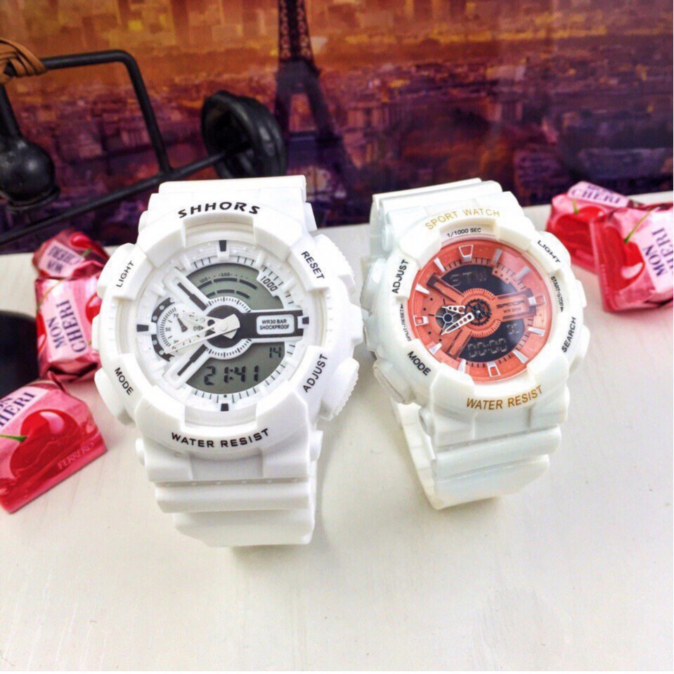 Đồng hồ thể thao nam nữ Shhors điện tử dây cao su chống nước Tốt BM99 | BigBuy360 - bigbuy360.vn