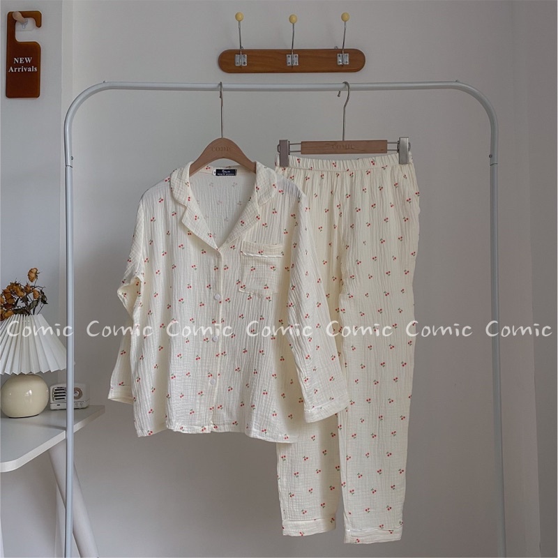 Pijama muslin COMIC - tay dài quần dài | BigBuy360 - bigbuy360.vn