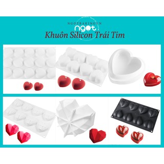 Khuôn silicon hình tim các loại