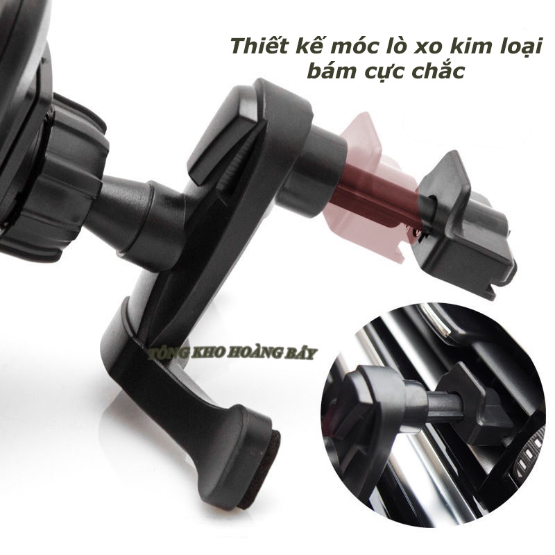 Giá Đỡ Điện Thoại Trên Ô Tô Xe Hơi Gắn Cửa Gió Điều Hòa, Kẹp Điện Thoại Chắc Chắn Điều Chỉnh Xoay 360 Độ Tiện Lợi | BigBuy360 - bigbuy360.vn