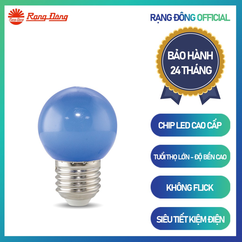 [Mã LTNP50 giảm 50000 đơn 150000] Bóng đèn LED BULB tròn 1W tiết kiệm điện năng Rạng Đông (5 mẫu khác nhau)