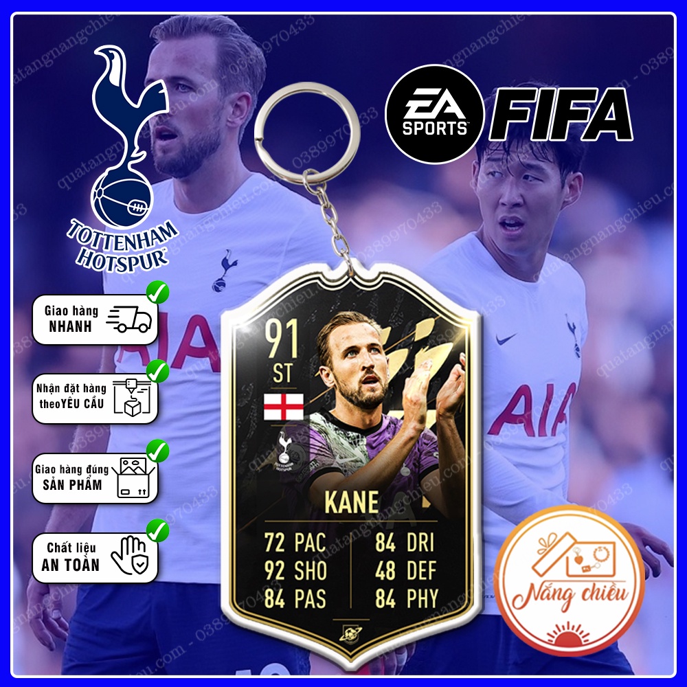 Móc khóa thẻ CLB bóng đá Tottenham Hotspur ☘️Quà Tặng Nắng Chiều☘️