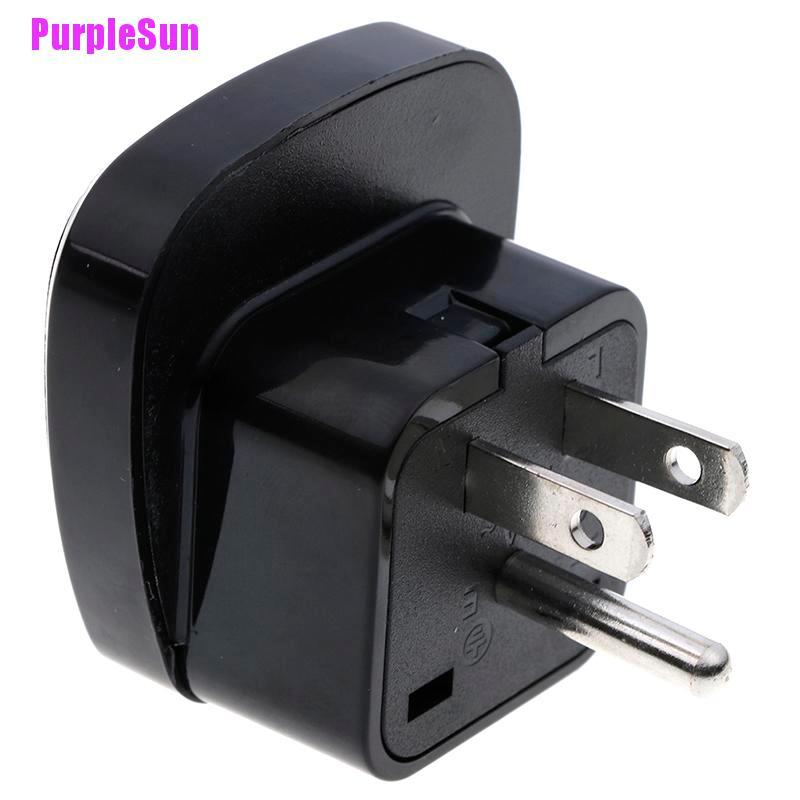 PurpleSun Universal EU UK AU to US USA Canada AC travel power plug adapter converter