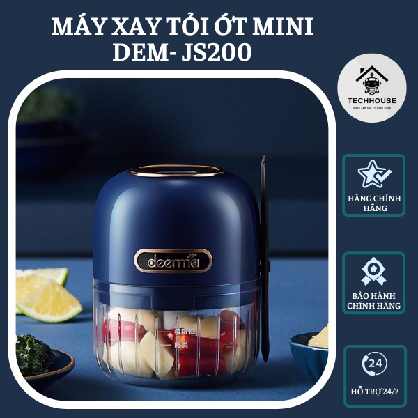 Máy xay mini nghiền tỏi ớt đa năng DEERMA JS200