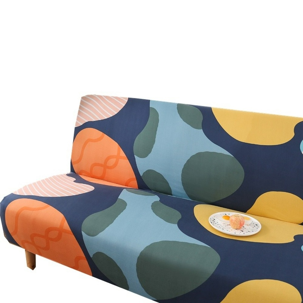 Vỏ Bọc Ghế Sofa Không Cánh Tay Bằng Spandex Co Giãn Thoáng Khí In Họa Tiết