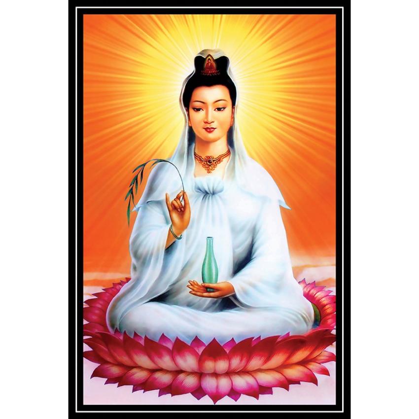 Tranh treo tường Quan Âm Bồ Tát, tranh phòng thờ, adida phật