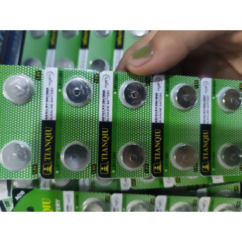vỉ 10 viên pin cúc áo,pin đồng hồ,pin tai nghe
