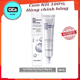Kem Dưỡng Trắng Da Sur.Medic Super Glutathione 100 Bright Tone Up Cream